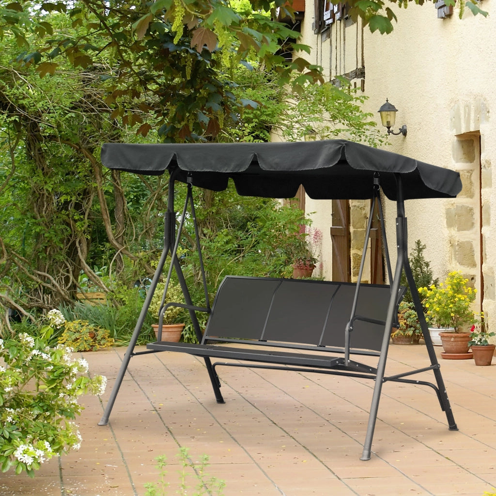 Amaca da giardino 3 posti ¨C zephmum ¨C grigio textilene acciaio