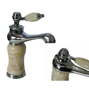 Trade Shop - Rubinetto Miscelatore Effetto Marmo Monocomando Bagno Casa Acciaio 61072 -