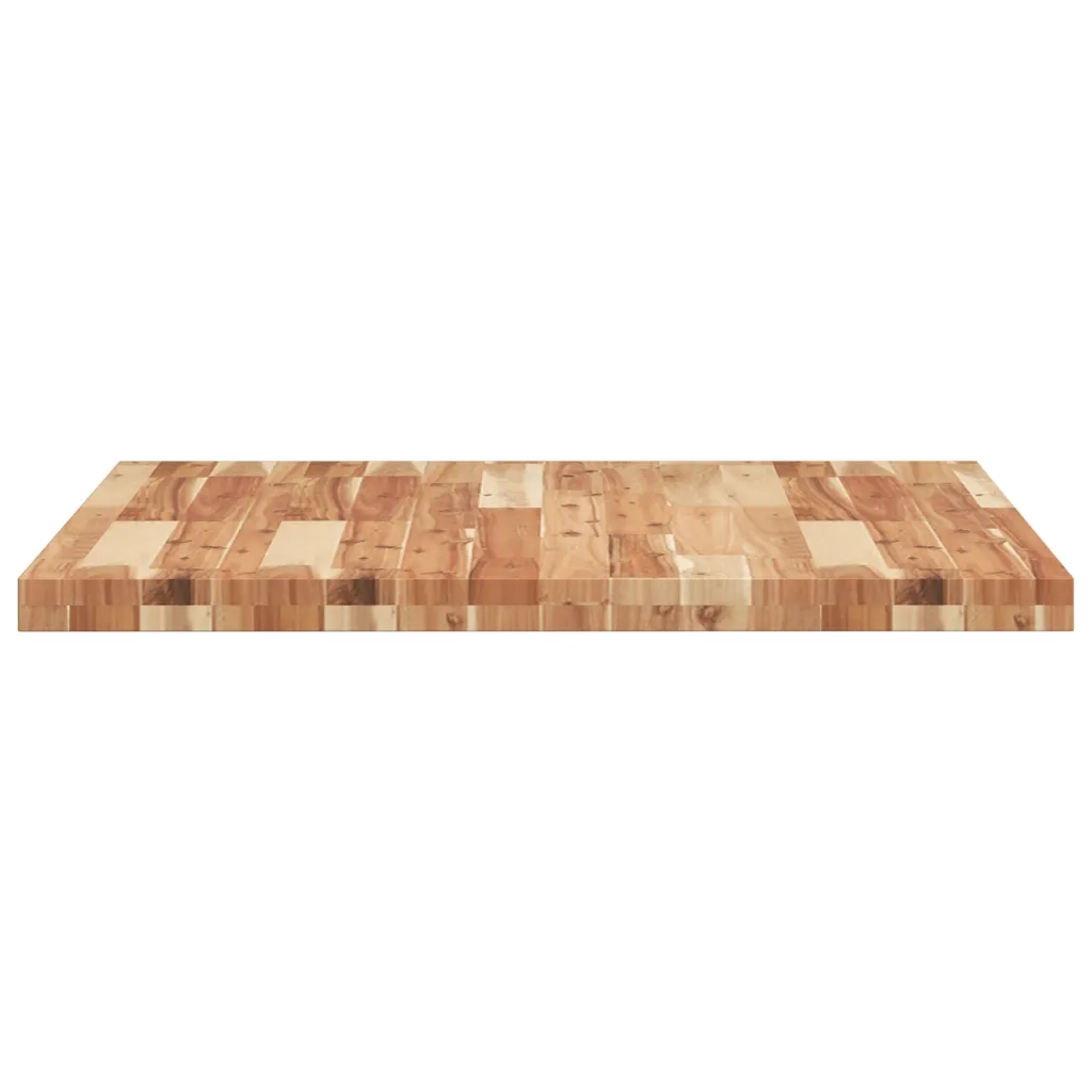 Piano Tavolo | Superficie Tavolo | Piano Scrivania Quadrato 80x80x4 cm in Legno Massello di Acacia