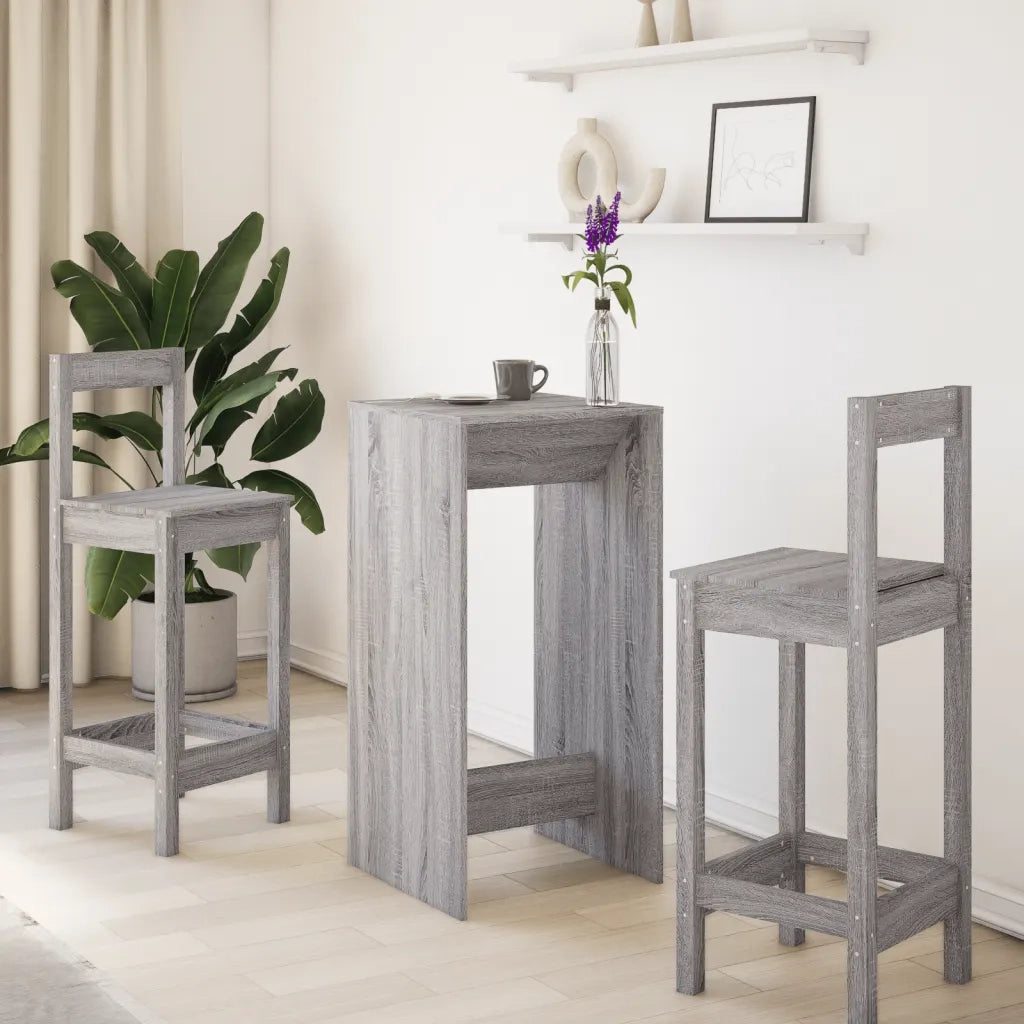 Tavolo da Bar Grigio Sonoma 51x50x103,5 cm in Legno Multistrato 854423