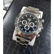Trade Shop - Orologio Da Polso Zcc Per Uomo Automatico Cronografo Elegante Silver Fondo Nero -