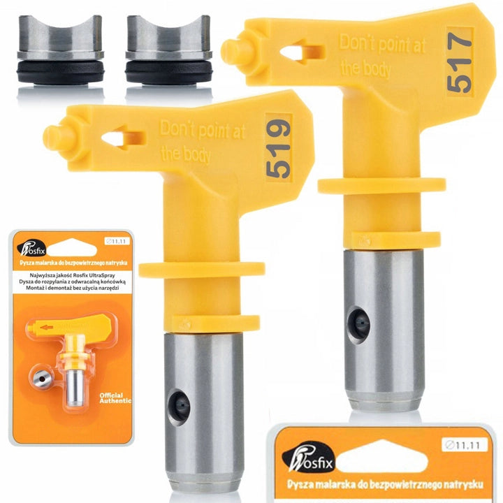Set Ugelli di Spruzzatura Rosfix Ultra Spray Modelli 517 e 519 – Alta Qualità e Durata | Compatibile con Graco, Titan