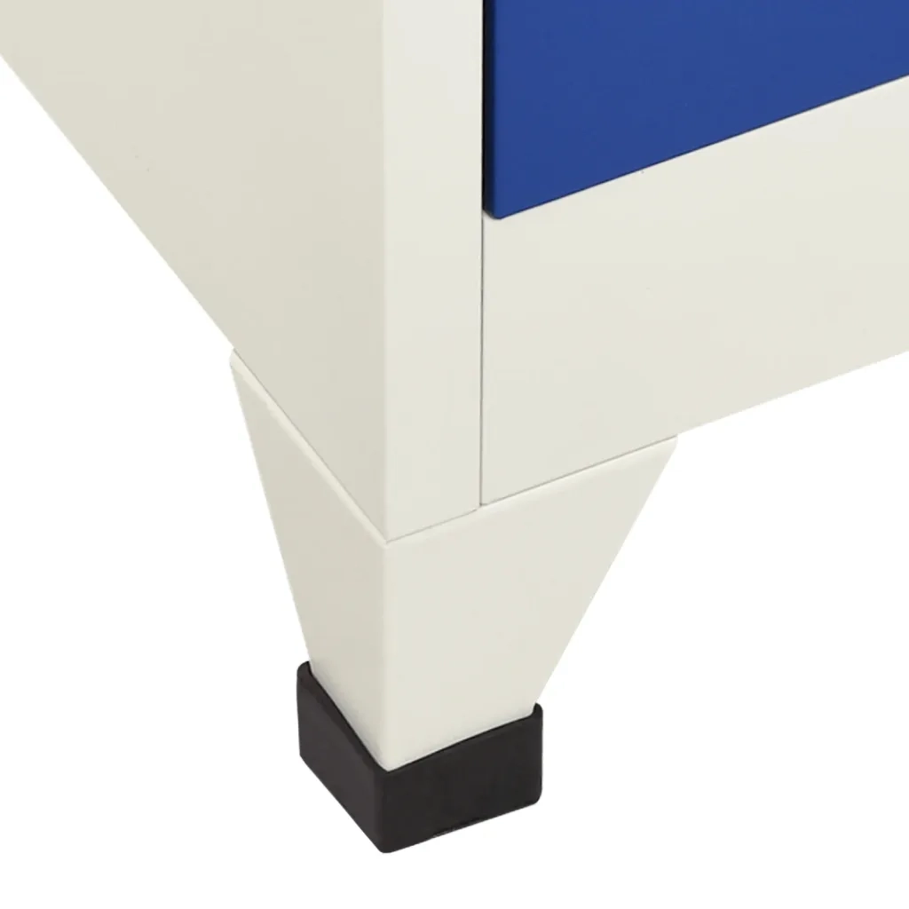 Armadietto con Serratura Grigio e Blu 90x45x180 cm in Acciaio 339802
