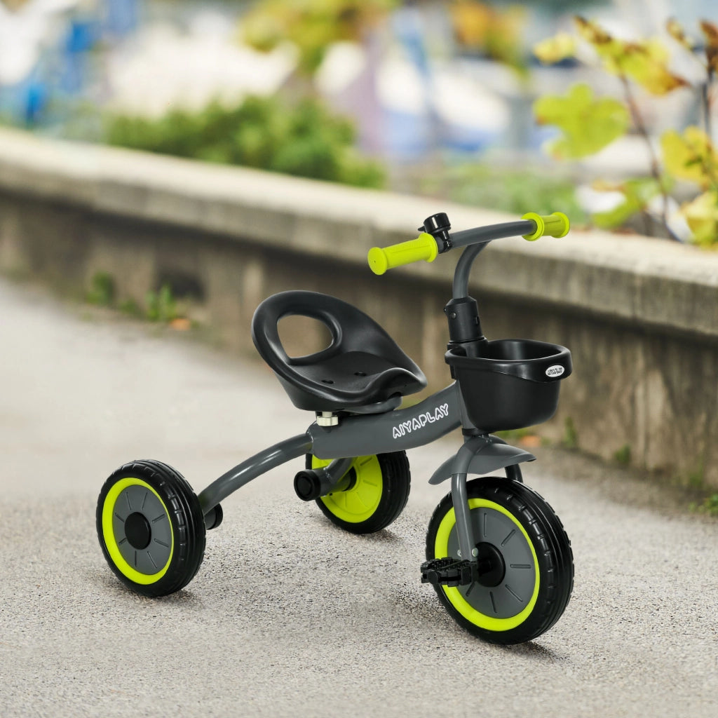 Triciclo Bambini con Cestino e Campanella ¨C Zephmum ¨C Nero
