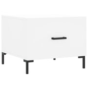 Tavolino da salotto | Tavolino da caff¨¨ | Tavolino da Soggiorno Bianco 50x50x40 cm in Legno Multistrato