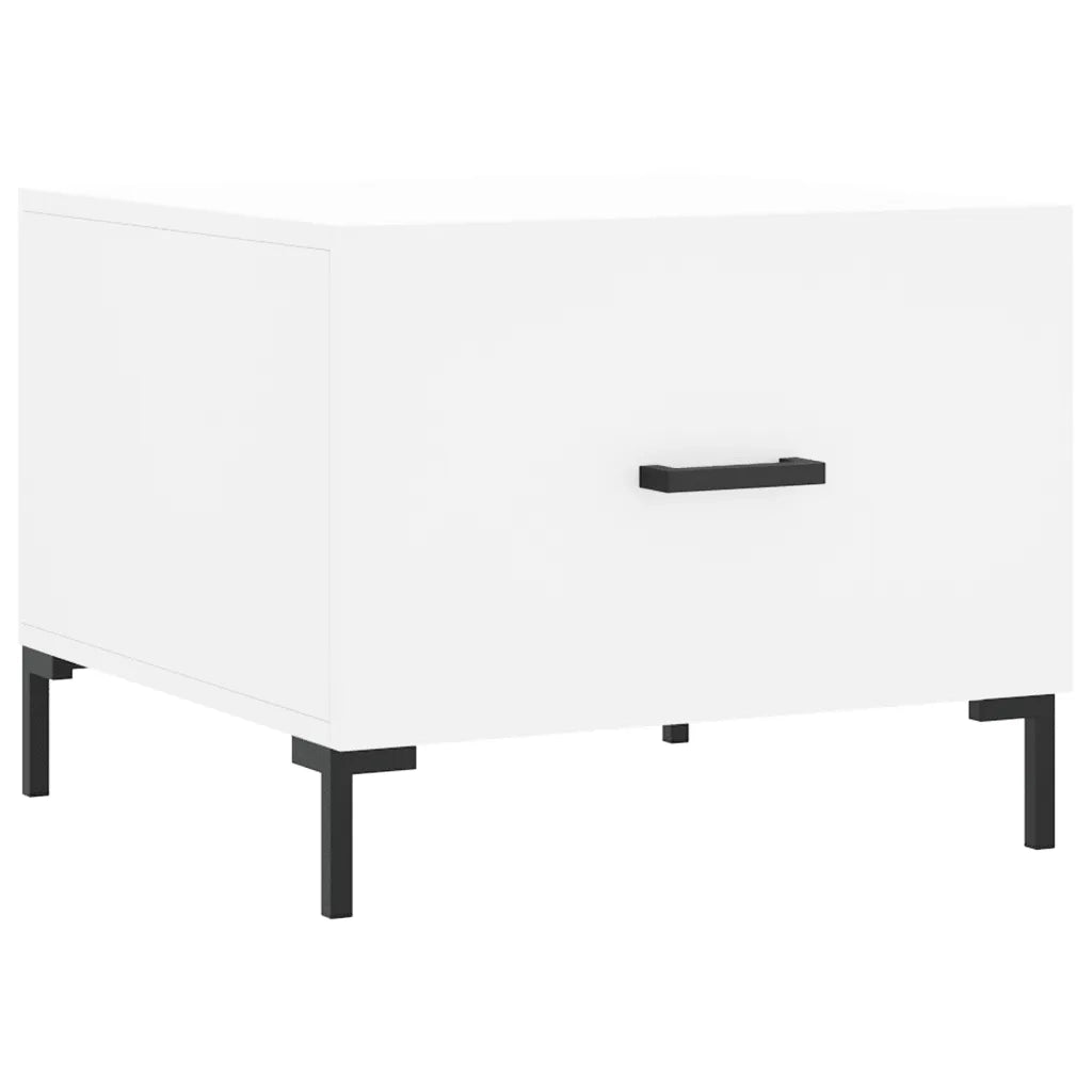 Tavolino da salotto | Tavolino da caff¨¨ | Tavolino da Soggiorno Bianco 50x50x40 cm in Legno Multistrato