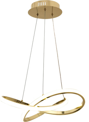 Lampada Da Soffitto Pensile Ring Moderno Led+telecomando App390-cp Oro