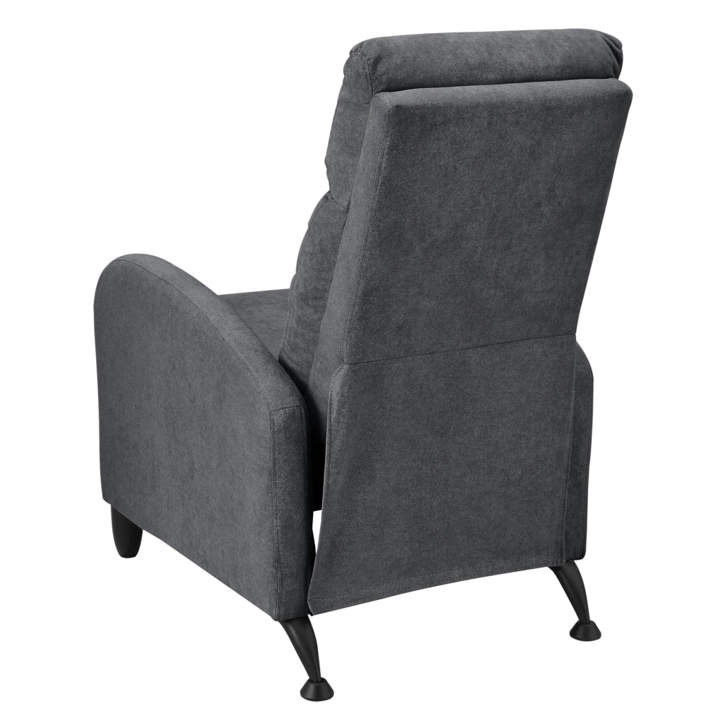 poltrona relax con schienale reclinabile e poggiapiedi rivestimento tessile 102 cm grigio scuro 03_0005214