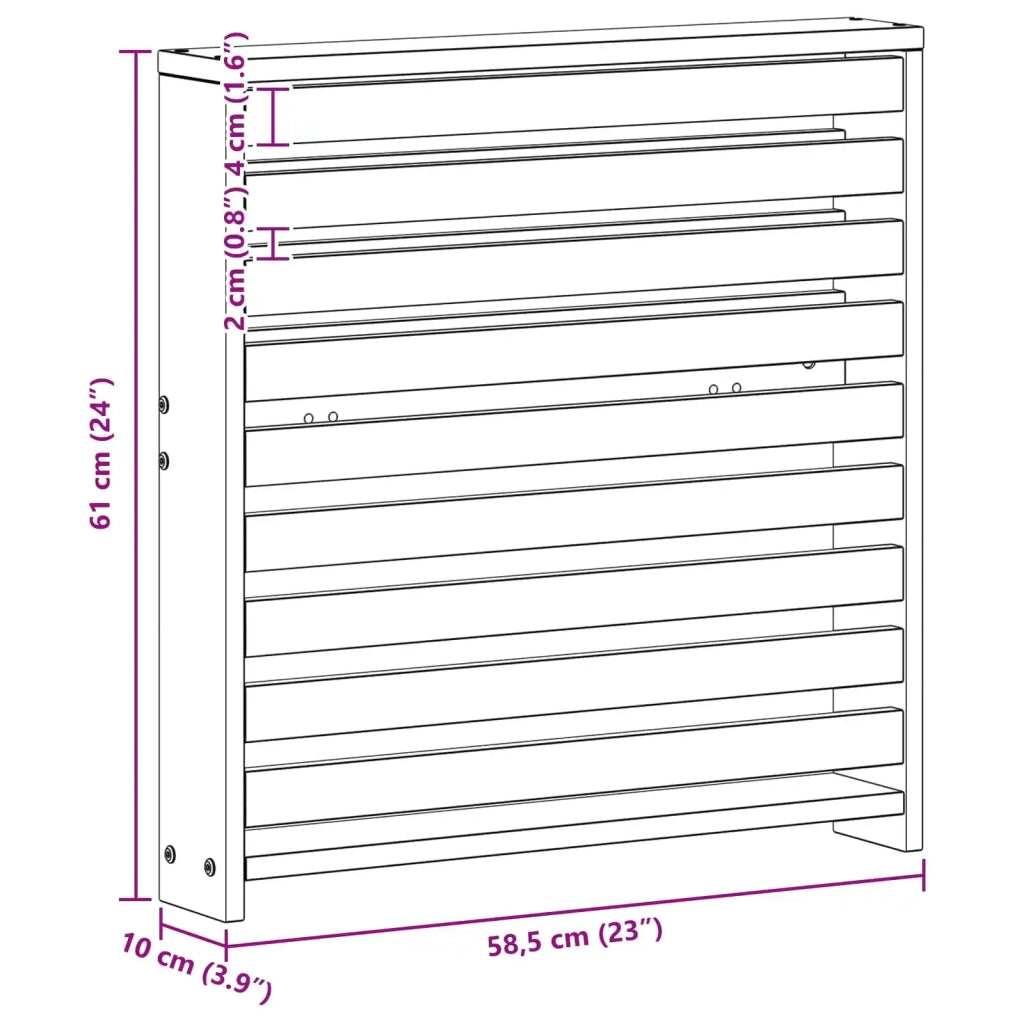 Braccioli 2 pcs Marrone 58.5 x 10 x 61 cm Legno multistrato 900522