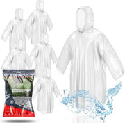 Poncho per uso unico con cappuccio - trasparente e impermeabile - adulti - donne uomini - Codice prodotto TK-001