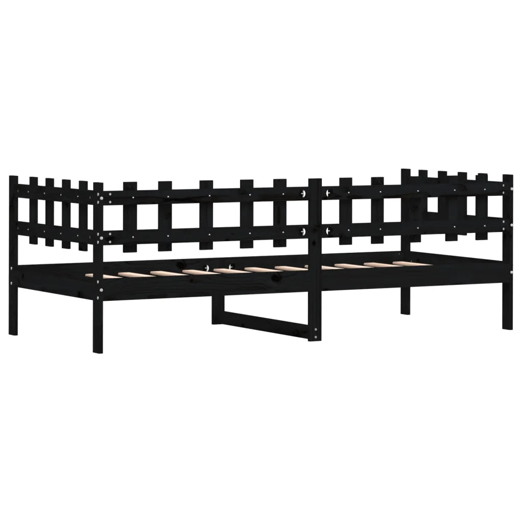 Dormeuse Nera 90x190 cm in Legno Massello di Pino 840384