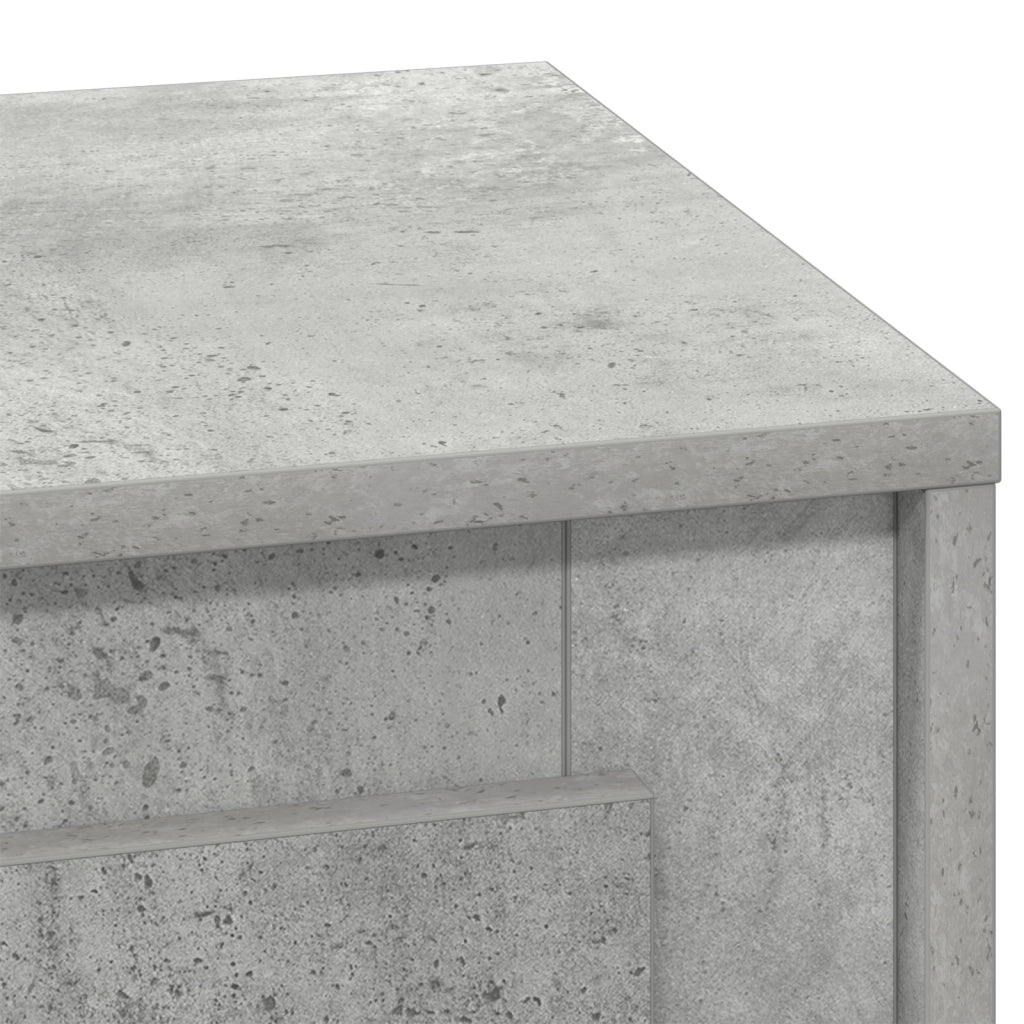 Comodino con luci LED Grigio Cemento 44x34,5x45 cm