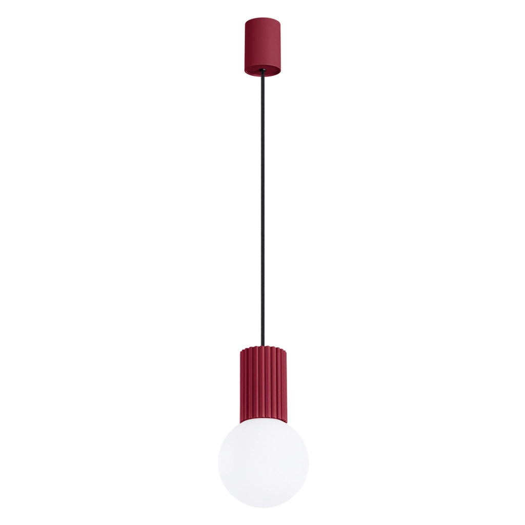 Lampada a sospensione SFERA bordeaux vetro sfera G9