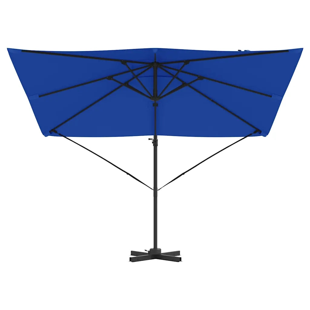 Parasole Roma-Ombrellone da giardino Blu 286 x 284 x 265 cm Alluminio e Poliestere