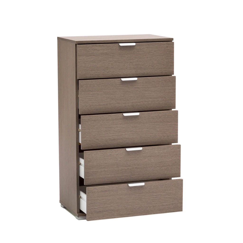 Cassettiera 5 cassetti in Legno Composito cm 60x38x103 - CLIFF