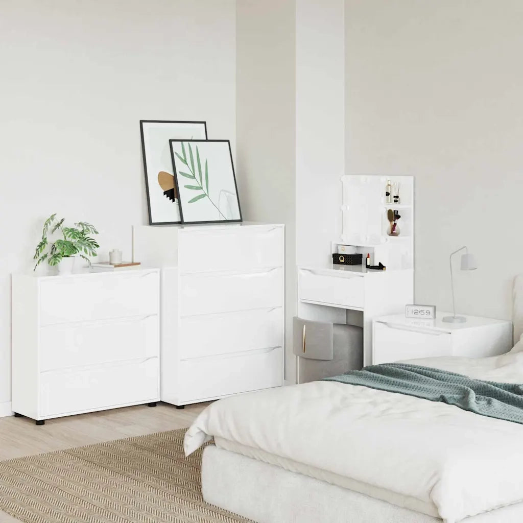Armadio Bianco Lucido 80 x 31 x 81 cm Legno multistrato