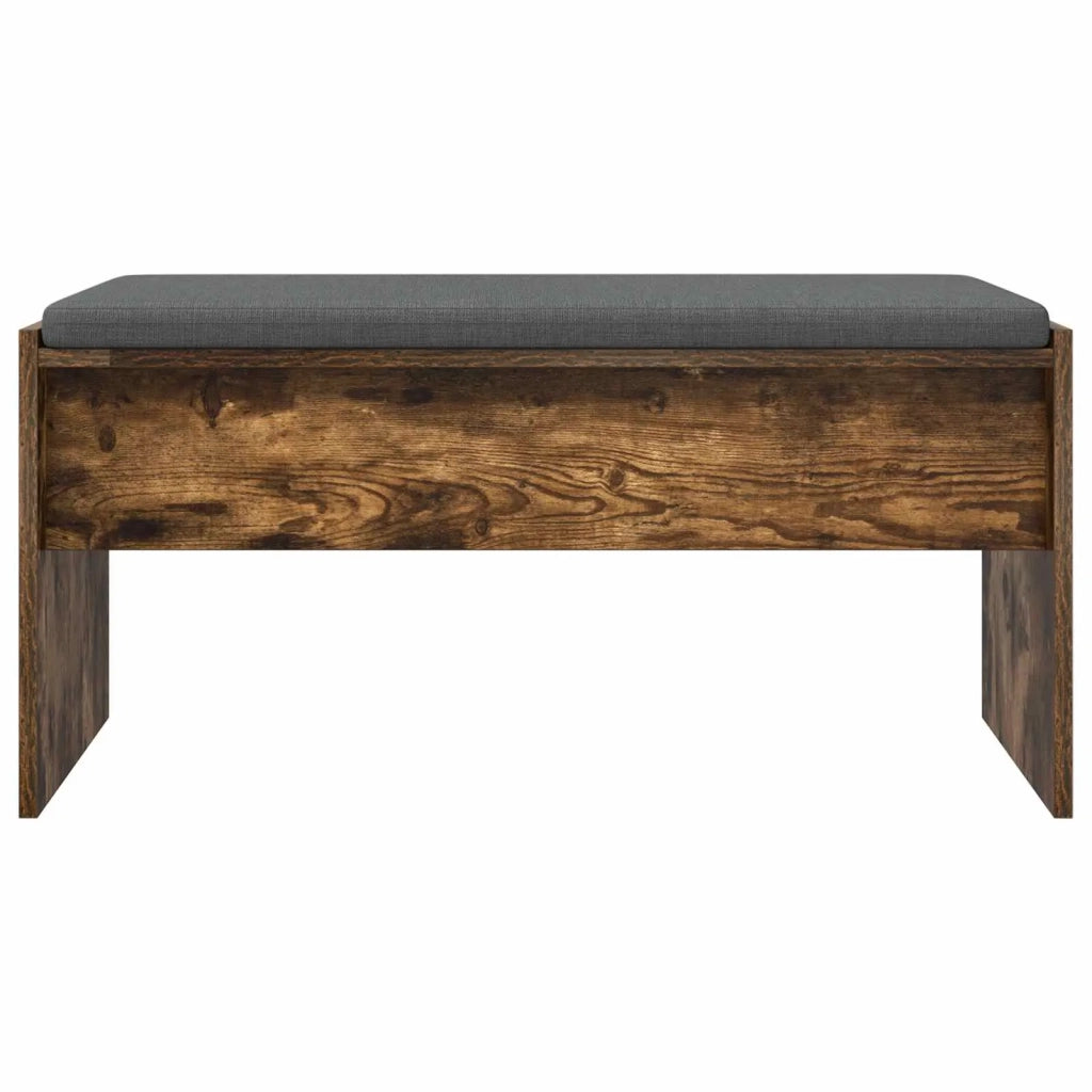 Panca per ingresso con cuscino Rovere fumé 83 x 38 x 40 cm
