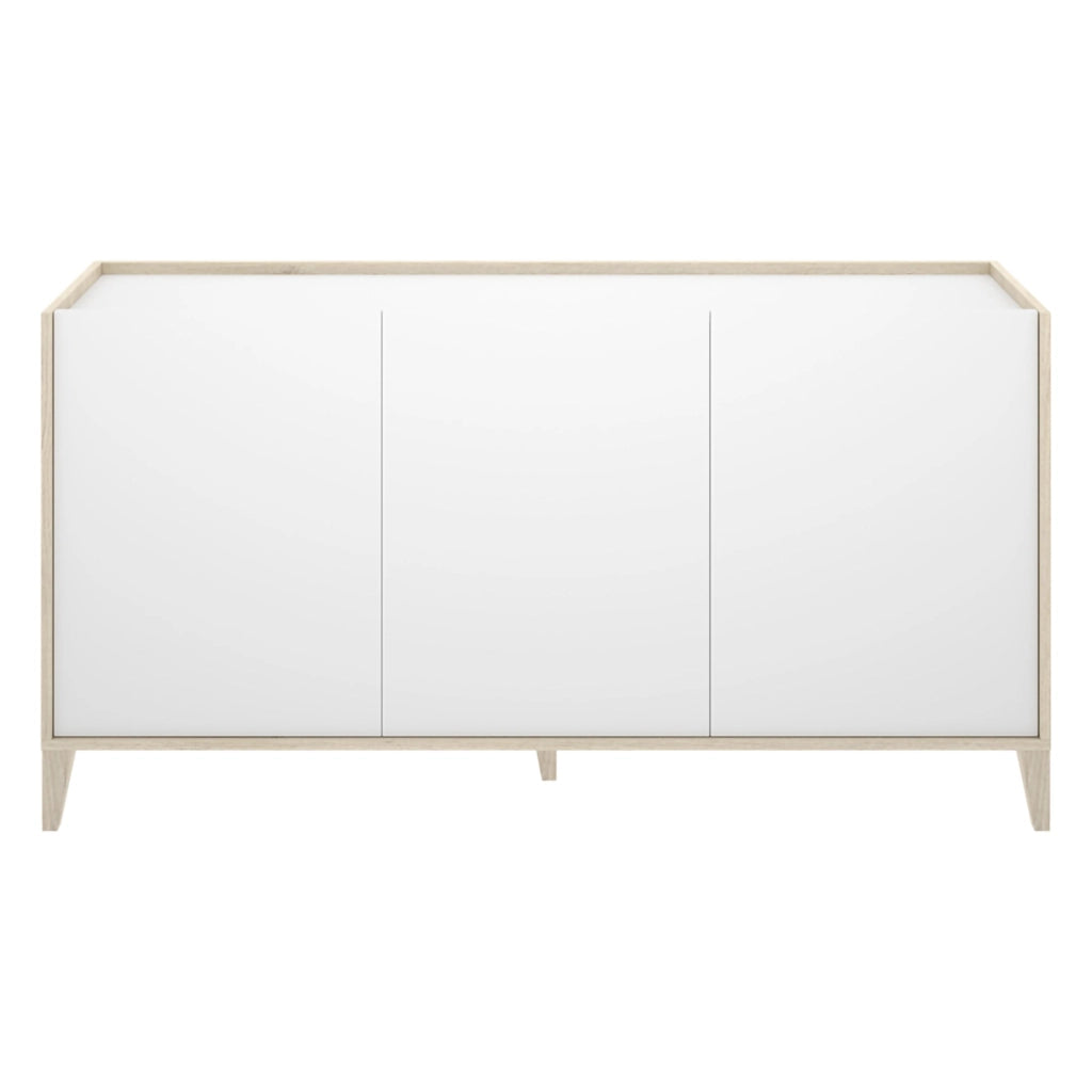 Madia Caribou, Credenza 2 Ripiani, 40x150x78h cm Bianco