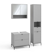 Vicco Set di mobili da bagno Grigio 3 parti