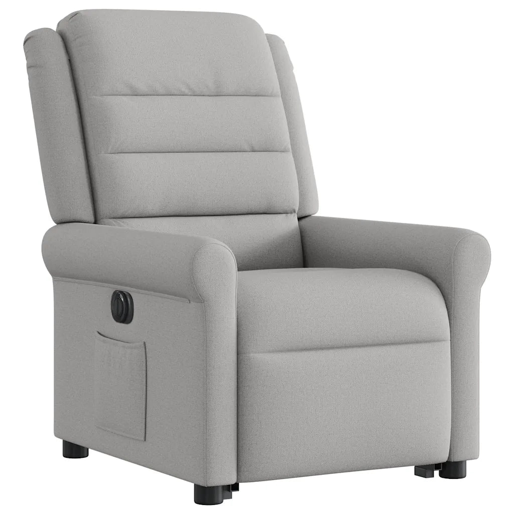 Poltrona Alzapersona Reclinabile Elettrica Grigi Nuvola Tessuto 3303343
