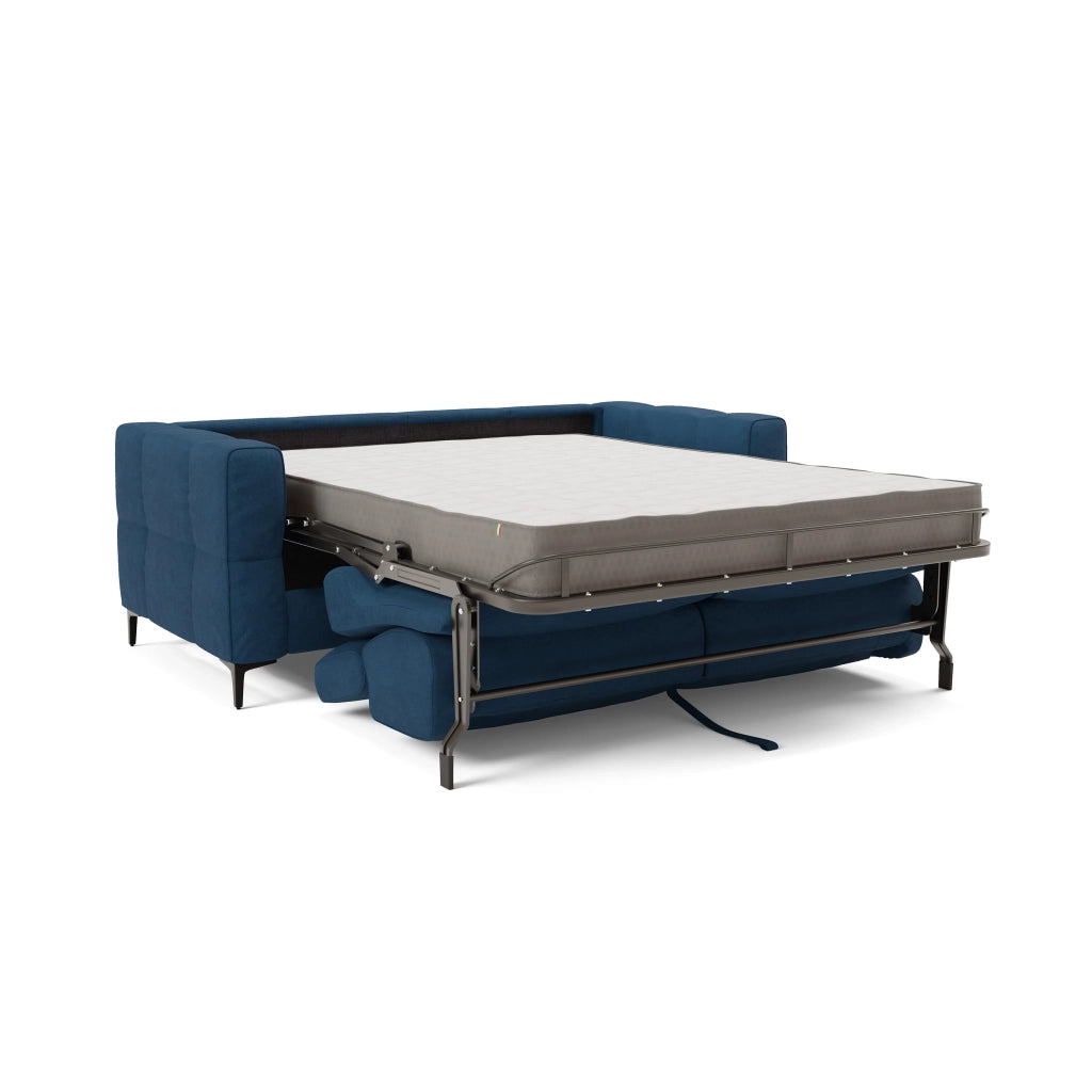 Gardenia Divano letto materasso alto 18 cm con poggiatesta reclinabili e rivestimento impermeabile T02 178 cm (mat. 120x197) blu