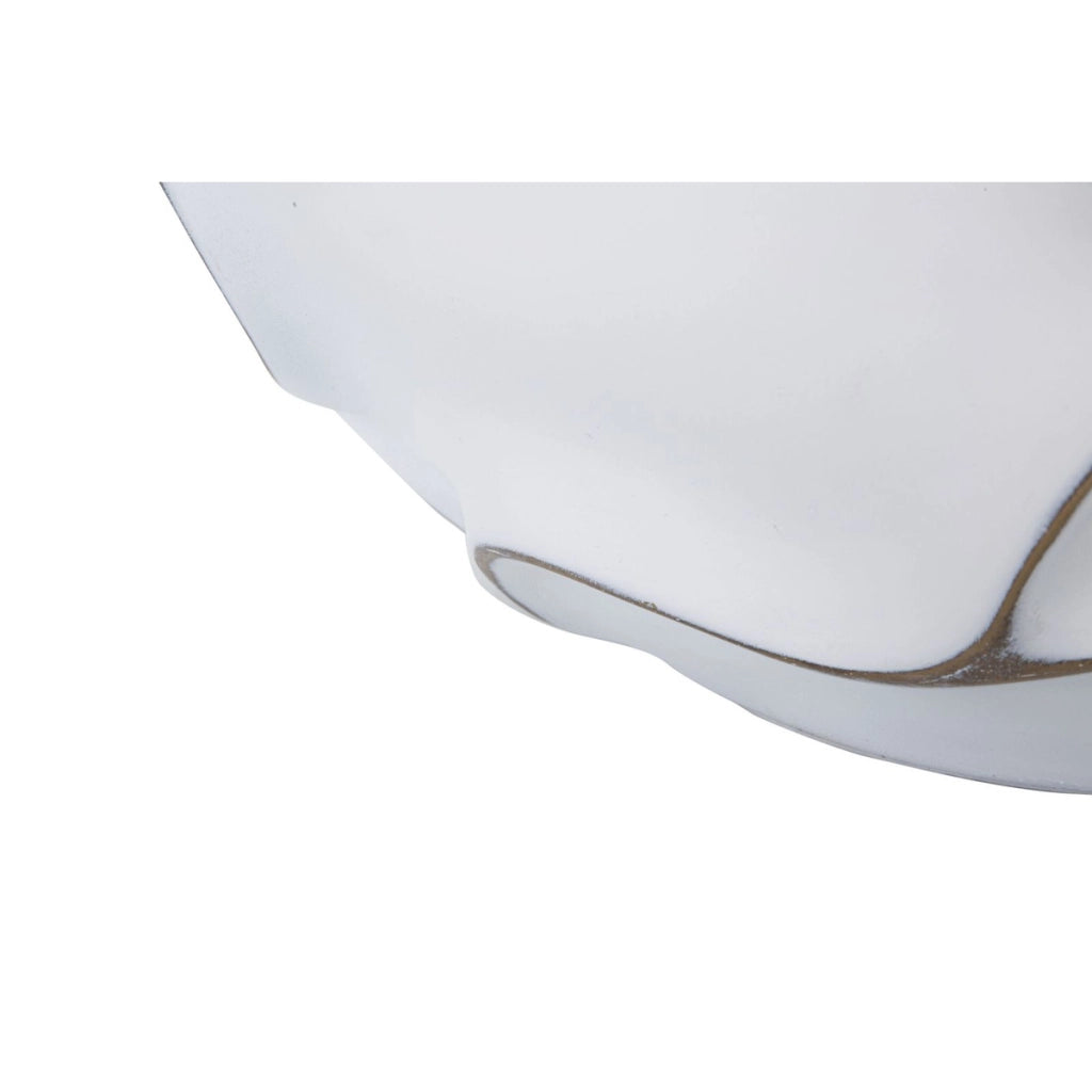 Vaso Decorativo VKH658, Bianco, Poliresina, 44x44x37 cm