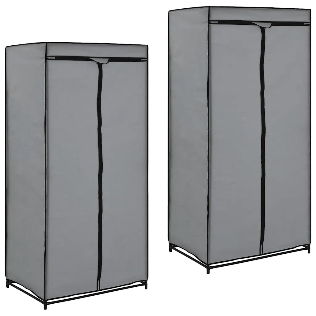 Armadio 2 pz Grigio 75x50x160 cmcod mxl 106138
