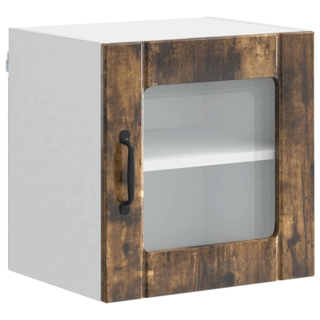 Mobile in vetro da parete LUCCA Rovere Fumo 40 x 31 x 40 cm