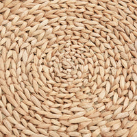 Pouf Contenitore Tondo Ø43x43 cm in Rattan Khaki