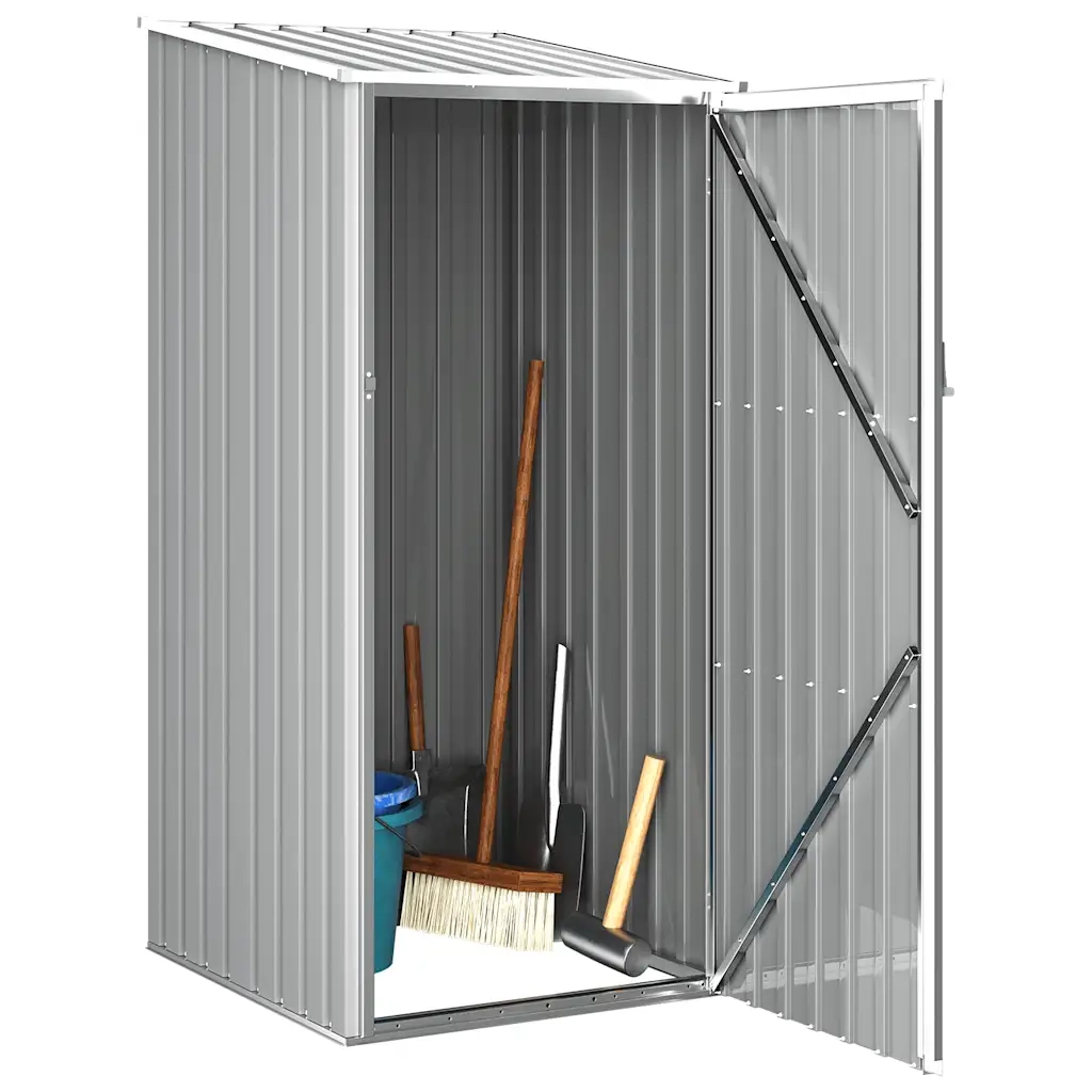 Capanno da Giardino-Casetta da Giardino Grigio 87x98x159 cm in Acciaio Zincato