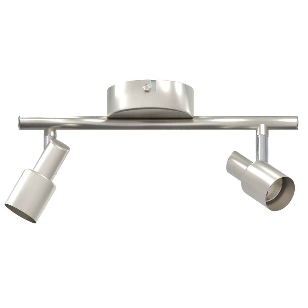 Faretto da Soffitto 2 Vie Regolabile Nickel Spazzolato GU10