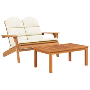 Set Salotto da Giardino Adirondack 2pz | Set di Mobili da Esterno Legno Massello di Acacia