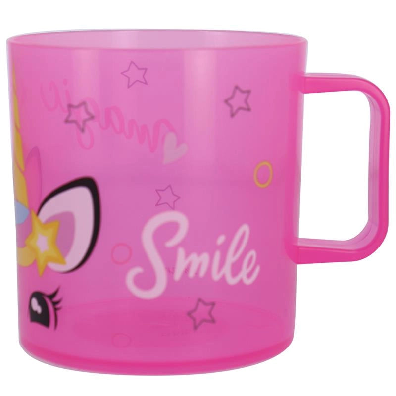 TAZZA ROSA UNICORNO IN PP 390ML