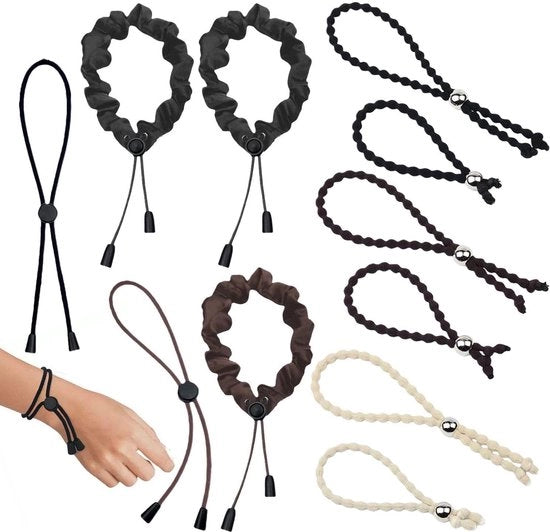 Set di Fasciature per Capelli 11 Pezzi - Fasciature per Capelli Adattabili in Elastico - Copricapo per Capelli Ricci - Accessori per Capelli - Materiale Duraturo Nylon/Tessuto