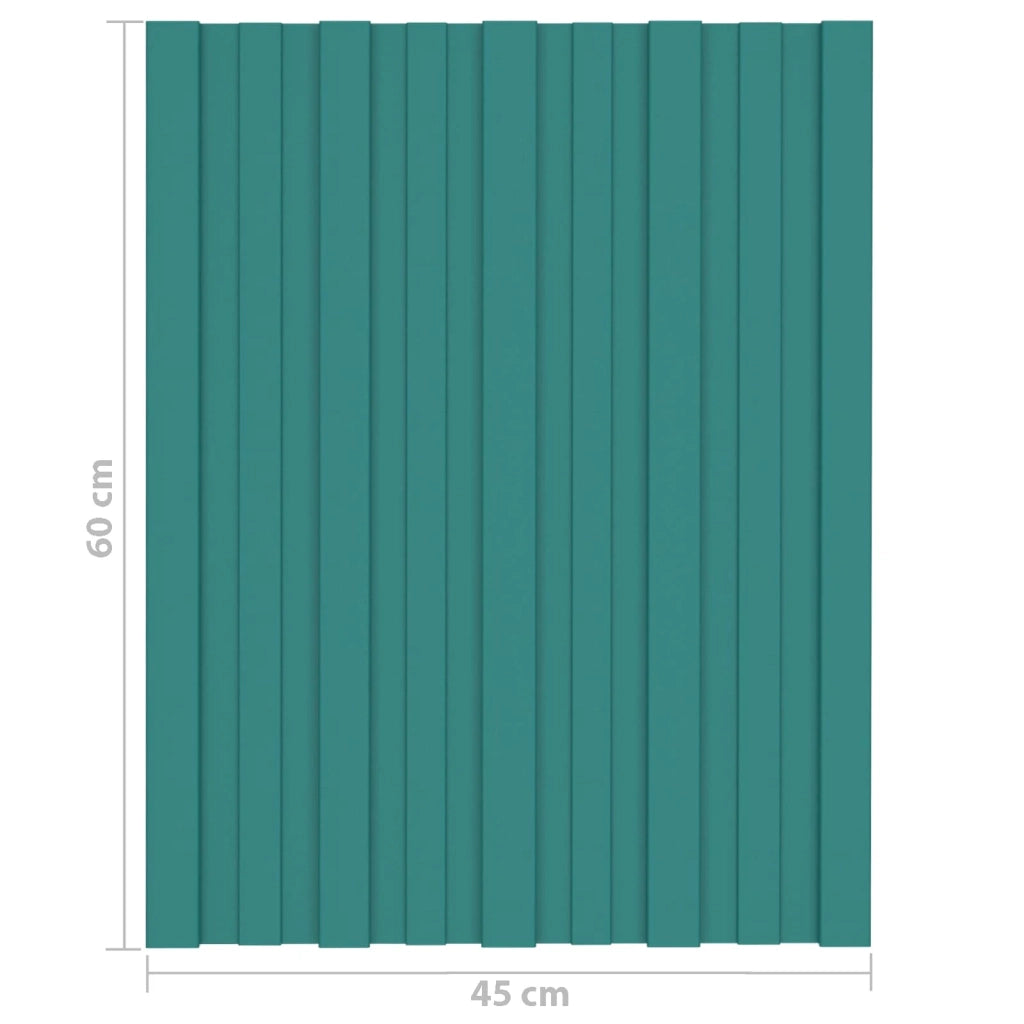 Pannello per tetto 36 pz Verde 60 x 45 cm Acciaio zincato CFW4651939