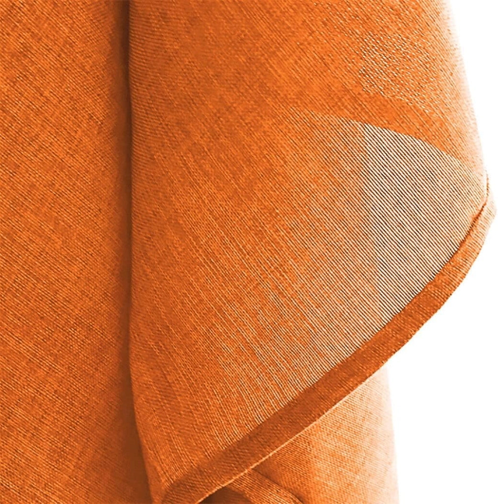 Tenda Porta Finestra Arancione 140x280 cm Tessuto Semitrasparente Coprente Occhielli Acciaio