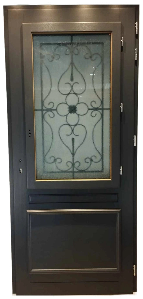 Porta d'ingresso Modello Candice RAL7016 Dimensioni 215X90 Pousant destro (Tabella dimensioni) senza maniglia