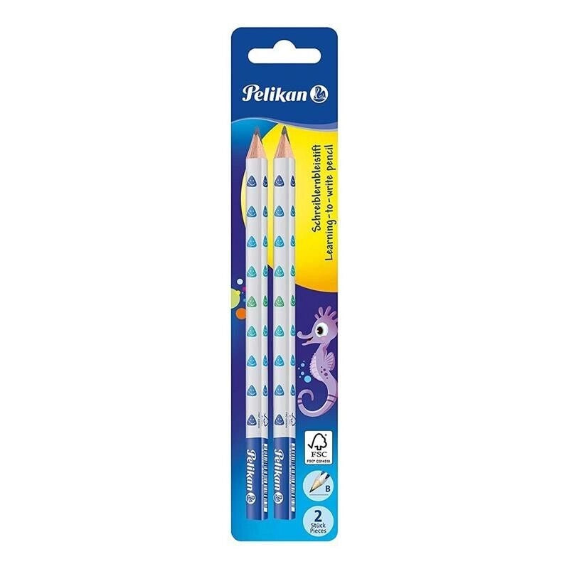 2 MATITE GRAFITE JUMBO A SEZIONE TRIANGOLARE MINA MORBIDA B SISTEMA BREAKPROOF