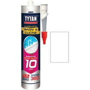 SILICONE ACETICO BAGNI E CUCINE TYTAN - BIANCO RAPIDO ML 280- 12 pezzi