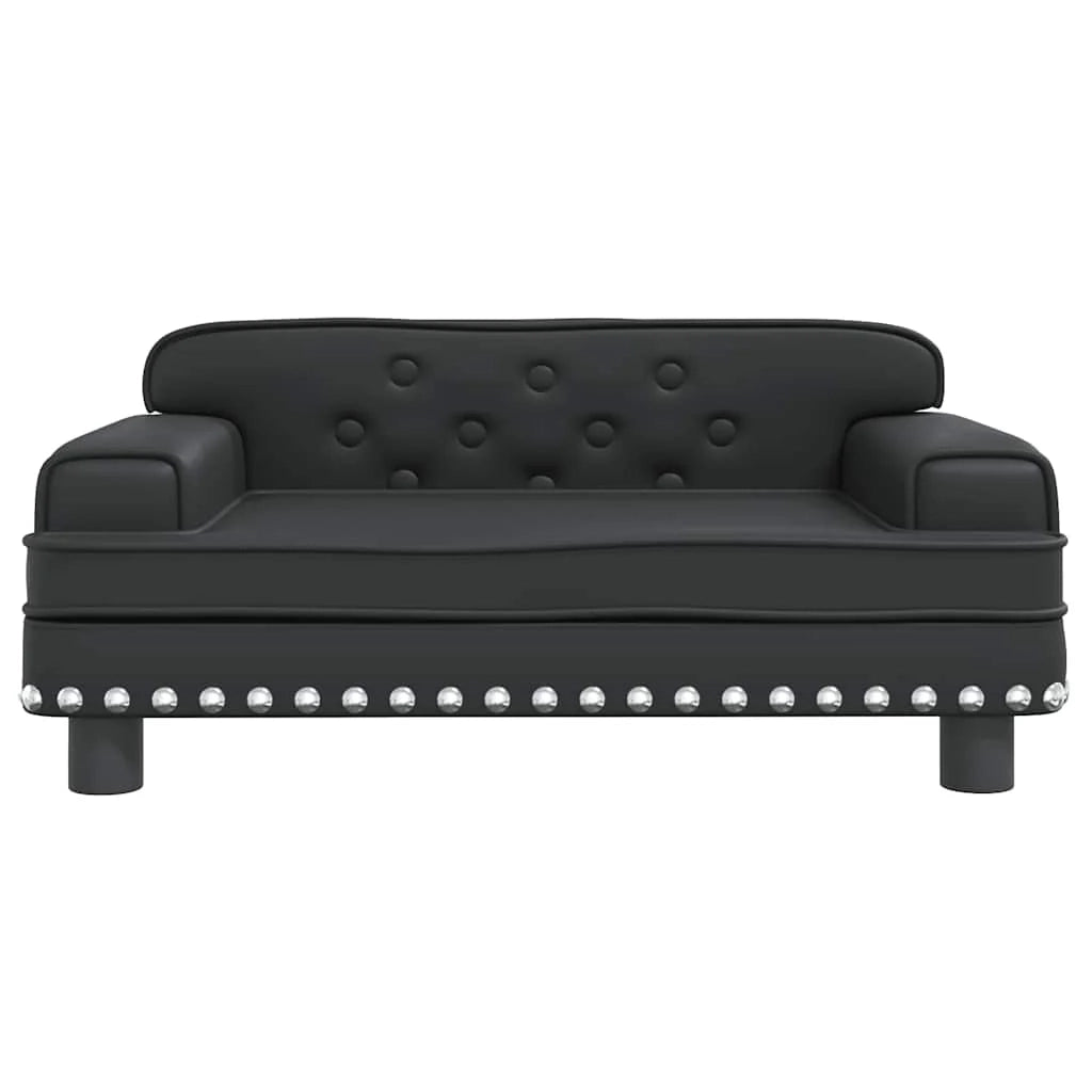 Cuccia per cani comoda cesta da divano 70 x 45 x 30 cm similpelle nera 02_0042832