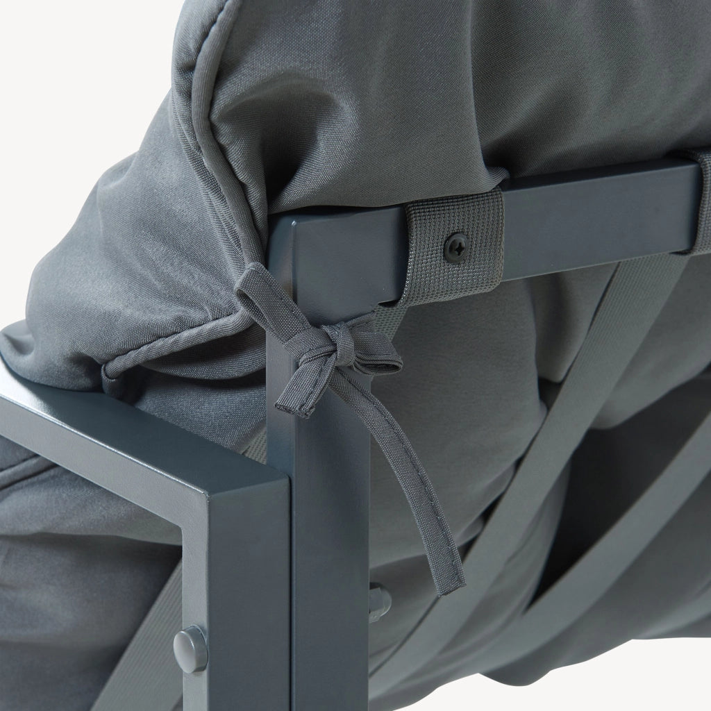 Set Salottino per Esterno Karg Divano Modulare a 3 pezzi e Tavolino con Piano in Vetro Nero Mobili da Giardino- Grigio Scuro casa.pro