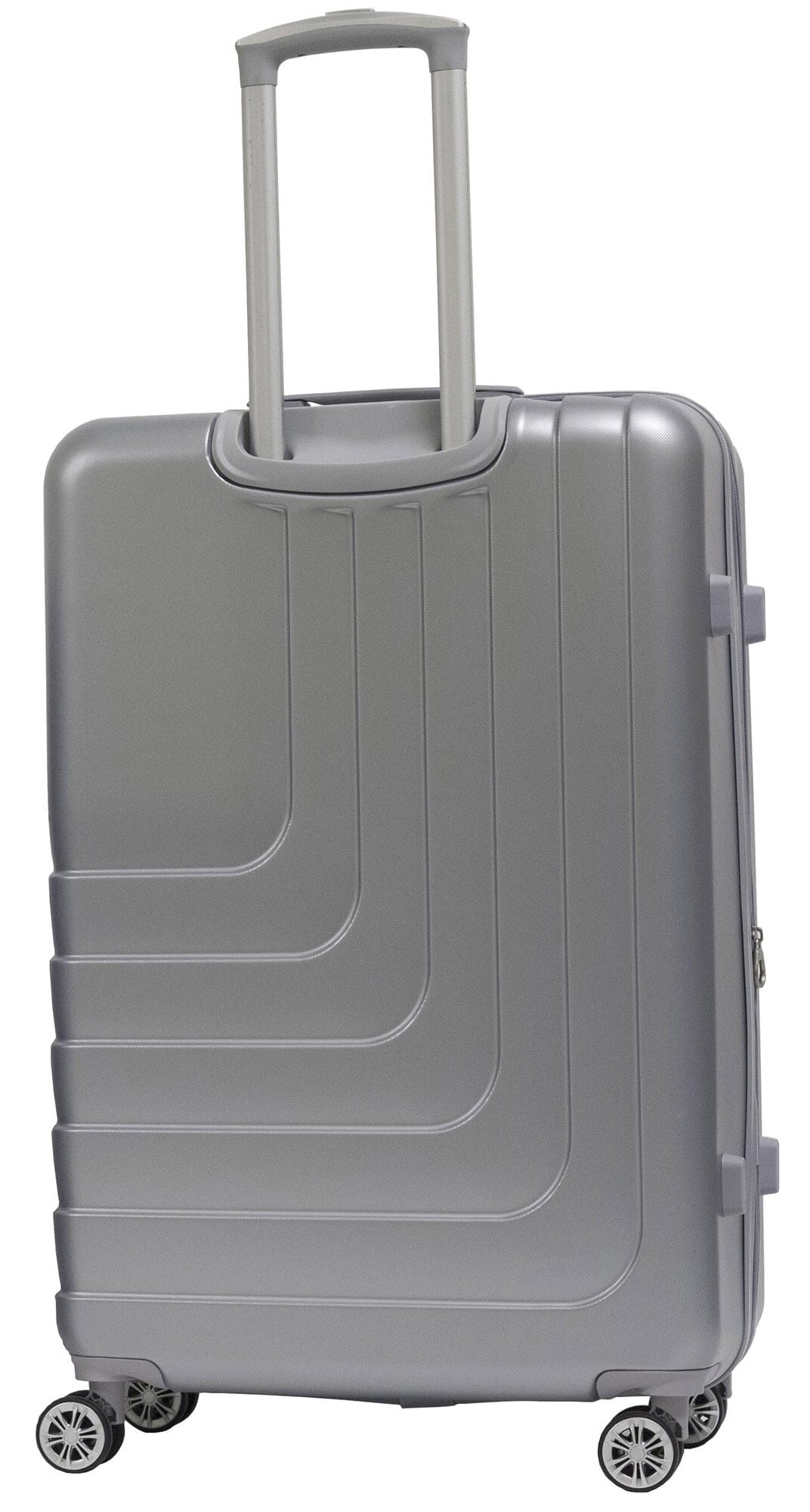 Set 3 Valigie Trolley Rigide in ABS 4 Ruote TSA Ravizzoni Titanio Silver