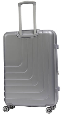 Set 3 Valigie Trolley Rigide in ABS 4 Ruote TSA Ravizzoni Titanio Silver