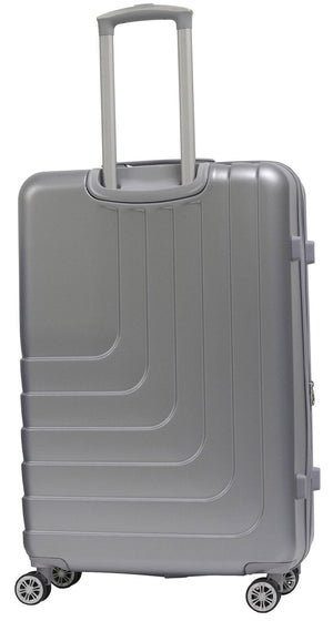 Set 3 Valigie Trolley Rigide in ABS 4 Ruote TSA Ravizzoni Titanio Silver