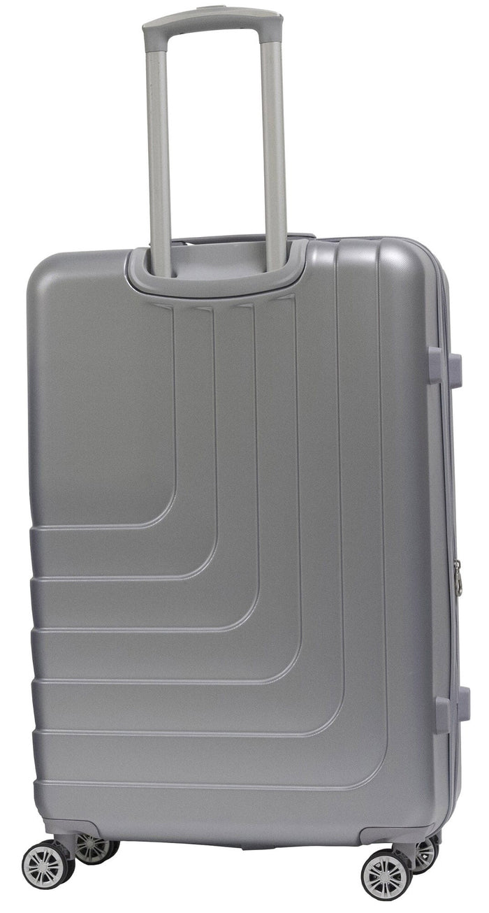 Set 3 Valigie Trolley Rigide in ABS 4 Ruote TSA Ravizzoni Titanio Silver