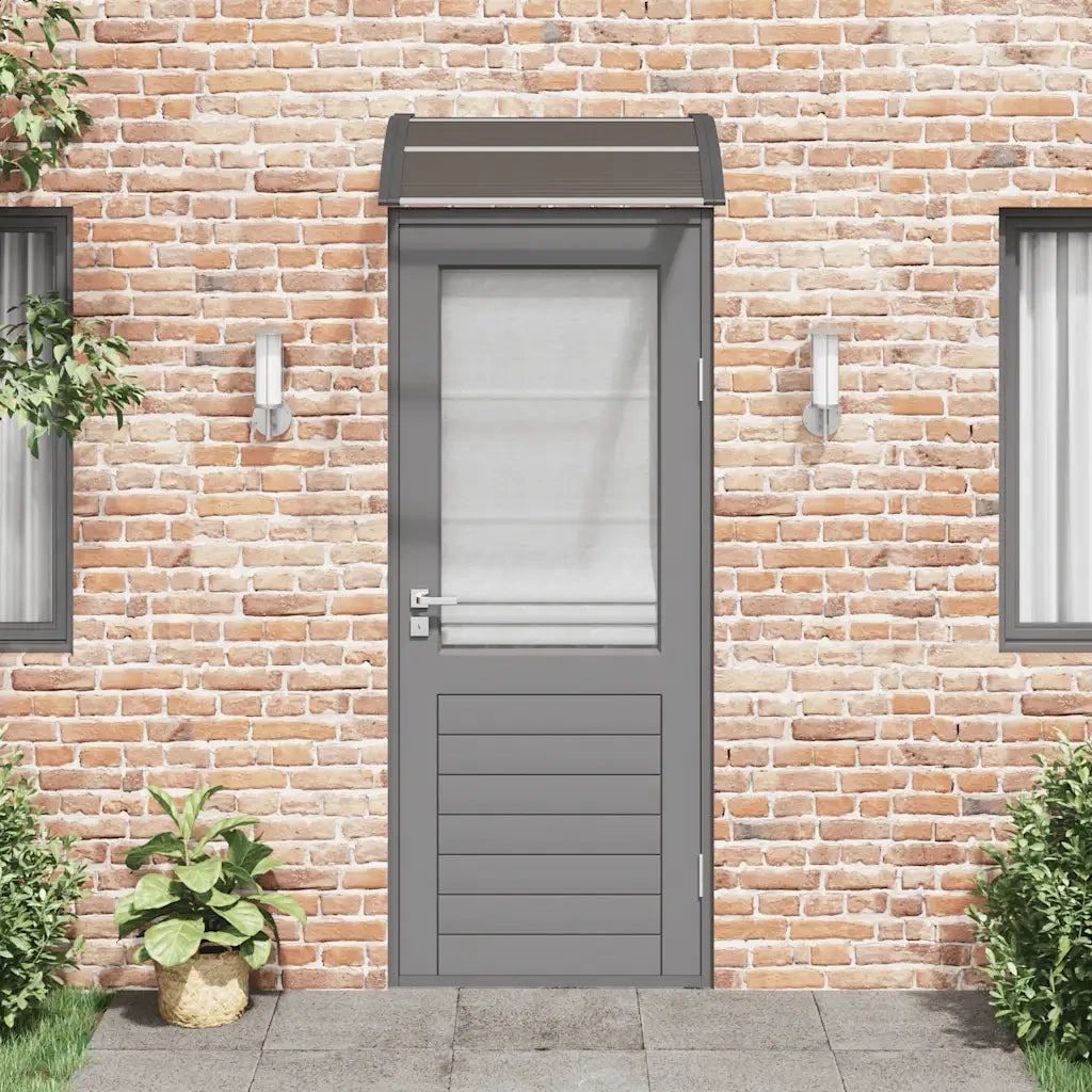 Pensilina per porta nera 80x75 cm in policarbonato CFW7594864