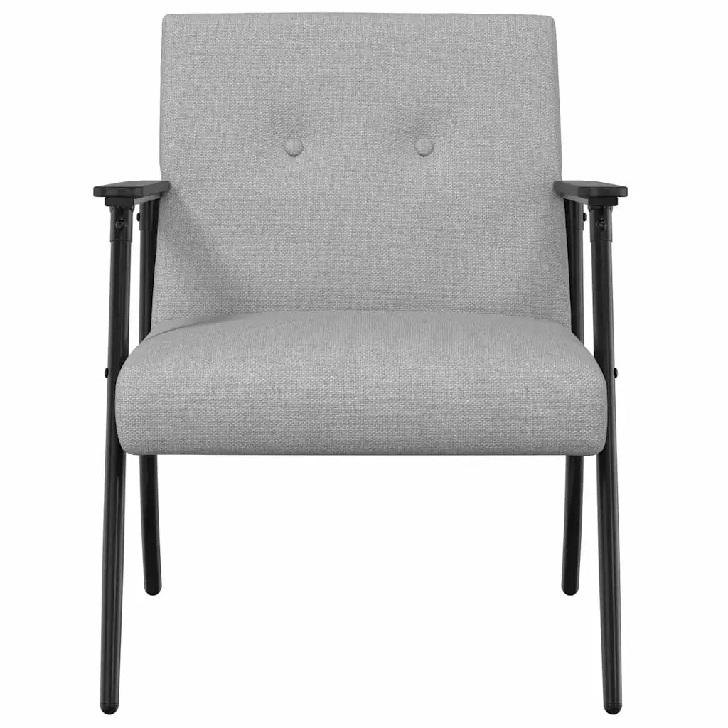 Poltrona-Divano Sedia-Poltroncina Grigio Nuvola Tessuto 993609