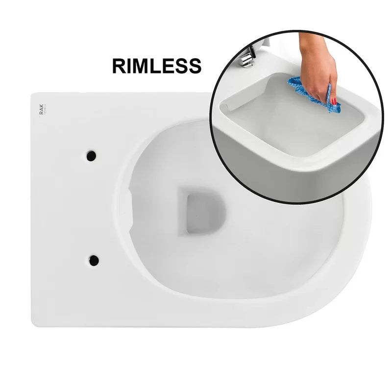 Vaso sospeso feeling rimless cappuccino opaco