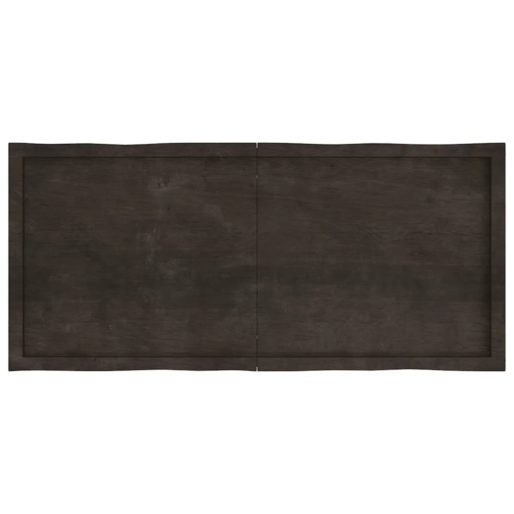 Piano Tavolo Marrone Scuro 140x60x(2-6)cm Rovere Non Trattato 364033
