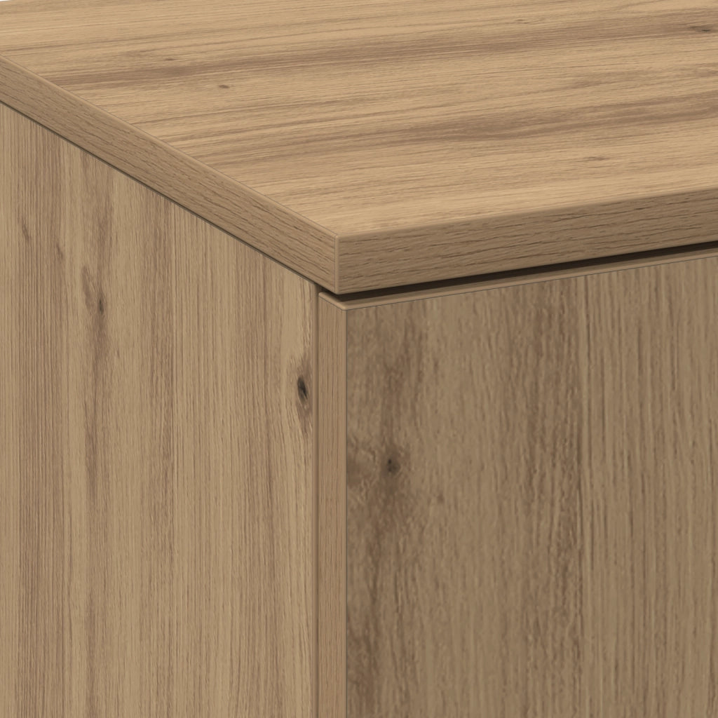 Highboard Rovere Lavorato a Mano 70x35x180 cm Legno Ingenerizzato